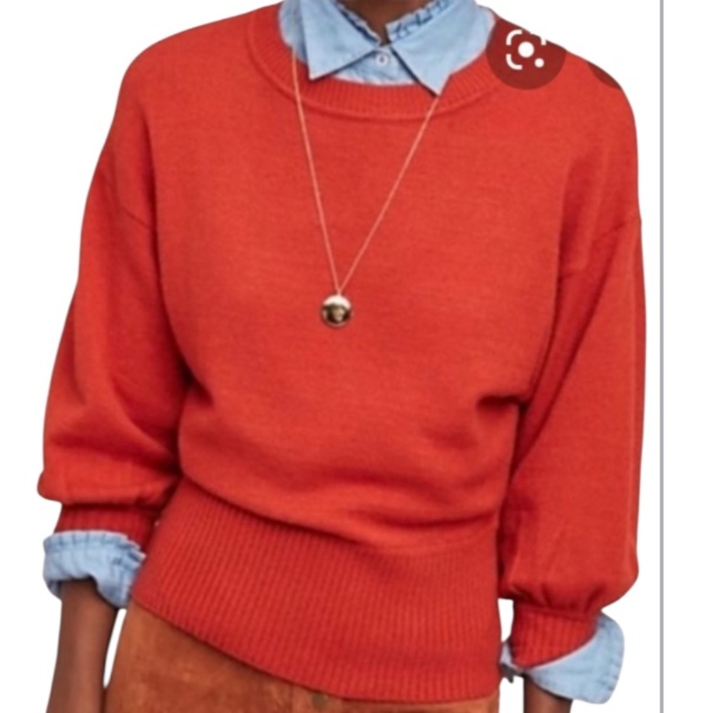 Anthropologie Orange Pullover Sweater